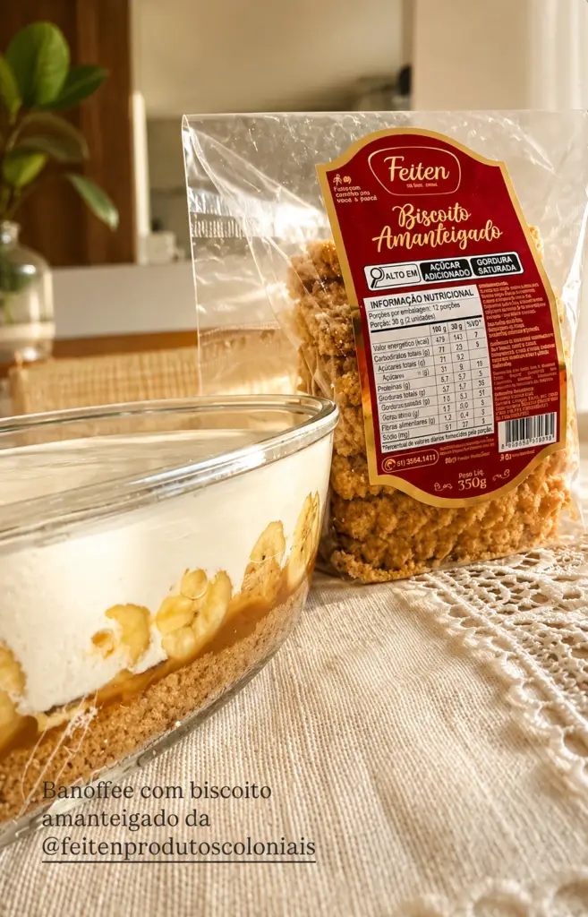 Banoffee com Biscoito Amanteigado Feiten